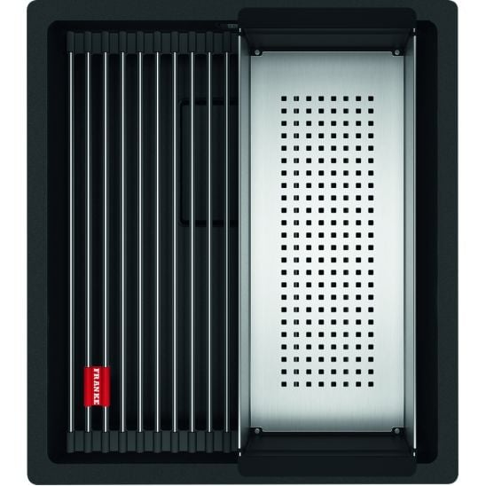 Készlet gránit mosogató Franke Kanon 125.0721.149, konyhai csaptelep Franke Lina 115.0626.053