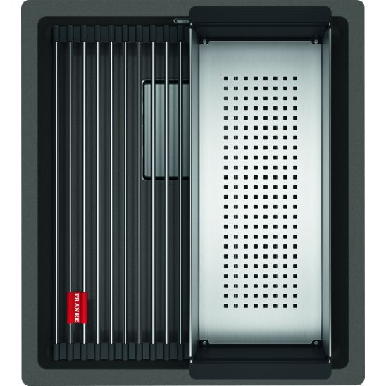 Készlet gránit mosogató Franke Kanon 125.0716.370, konyhai csaptelep Franke Eos 115.0590.045