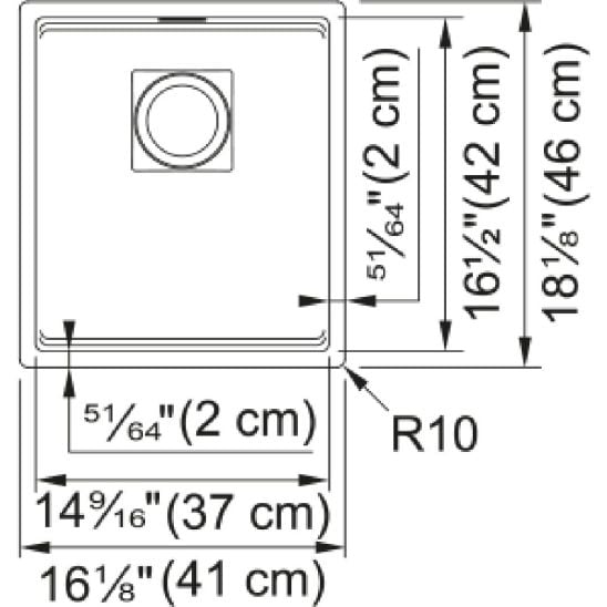 Készlet gránit mosogató Franke Kanon 125.0716.370, konyhai csaptelep Franke Eos 115.0590.045