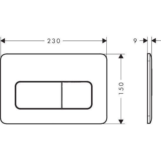 Készlet WC csésze lassú záródású ülőkével Hansgrohe EluPura Q 60293450, beépíthető keret Hansgrohe iFrame universal 01022180, 66001000