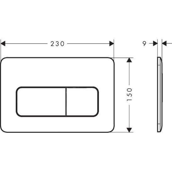 Készlet WC csésze lassú záródású ülőkével Hansgrohe EluPura Q 60293450, beépíthető keret Hansgrohe iFrame universal 01022180, 66001700