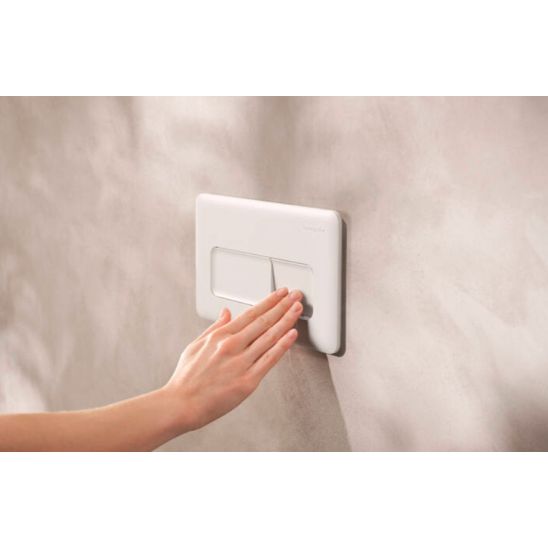 Készlet WC csésze lassú záródású ülőkével Hansgrohe EluPura Q 60293450, beépíthető keret Hansgrohe iFrame universal 01022180, 66001700