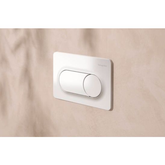Készlet WC csésze lassú záródású ülőkével Hansgrohe GladeLake S 60309450, beépíthető keret Hansgrohe iFrame universal 01022180, 66002450