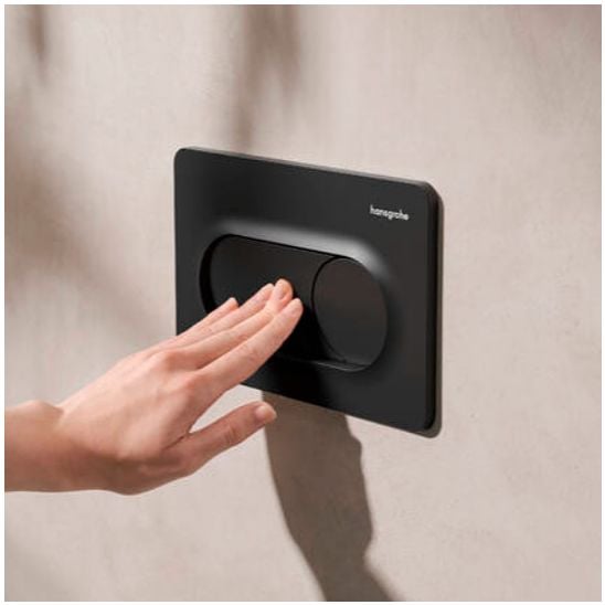 Készlet WC csésze lassú záródású ülőkével Hansgrohe GladeLake S 60309450, beépíthető keret Hansgrohe iFrame universal 01022180, 66002670