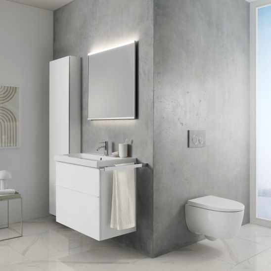 Készlet WC csésze lassú záródású ülőkével Geberit iCon 503.046.00.1, beépíthető keret Geberit Duofix 111.320.00.6, 111.815.00.1, 156.050.00.1