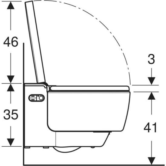 Készlet bidéfunkciós WC Geberit AquaClean 146.210.21.1, beépíthető keret Geberit Duofix 111.320.00.6