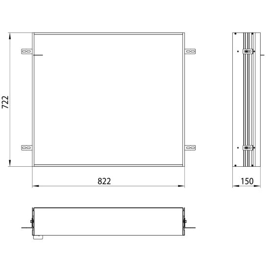 Készlet szekrény Kronenbach Cube 2.0 KB100205CR, keret rejtett tükör rögzítéséhez Kronenbach Cube 2.0 NU1000030NU