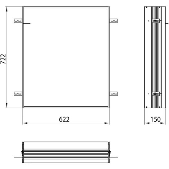 Készlet szekrény Kronenbach Cube 2.0 KB100224MB, keret rejtett tükör rögzítéséhez Kronenbach Cube 2.0 NU1000029NU