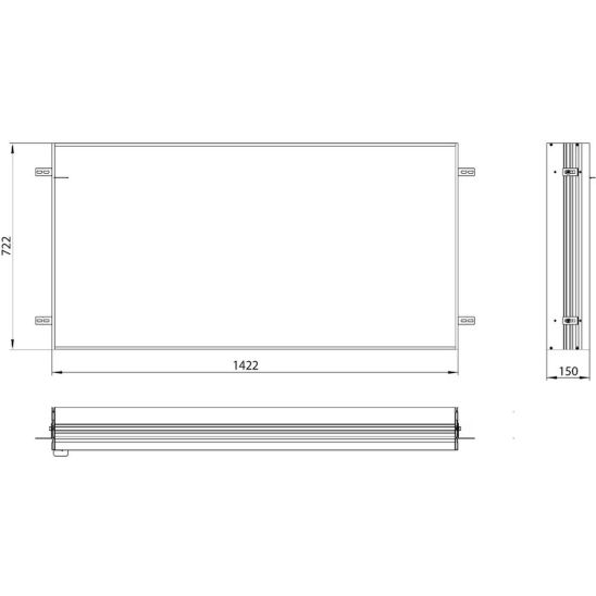 Készlet szekrény Kronenbach Cube 2.0 KB100229MB, keret rejtett tükör rögzítéséhez Kronenbach Cube 2.0 NU1000034NU