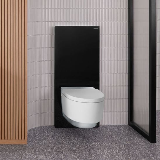 Készlet bidéfunkciós WC Geberit AquaClean Mera Classic 146.200.21.1, beépíthető keret Geberit Duofix 111.320.00.6