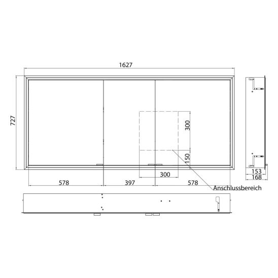 Készlet szekrény Kronenbach Cube 2.0 KB100214CR, keret rejtett tükör rögzítéséhez Kronenbach Cube 2.0 NU1000035NU