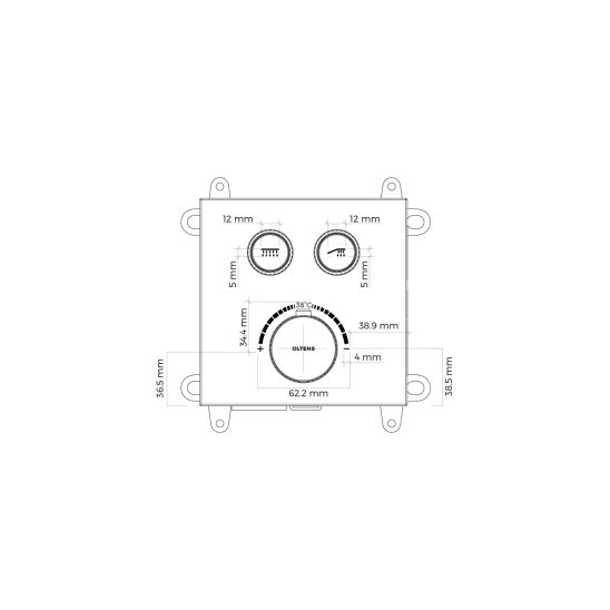 Készlet kád és zuhany csaptelep Oltens Onega 34602610, fejzuhany Oltens Vindel 37006610, 39402610, 39304610, 37102610, 37200610