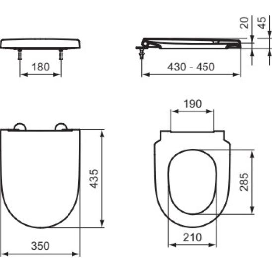 Készlet combi-Pack készlet deszkával Ideal Standard i.Life O T572501, beépíthető keret Ideal Standard Prosys R020467, R0121A6