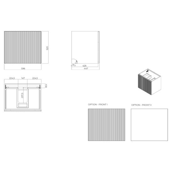 Készlet szekrény Oltens Lun 60032000, mosdótál Oltens Stila 40200000