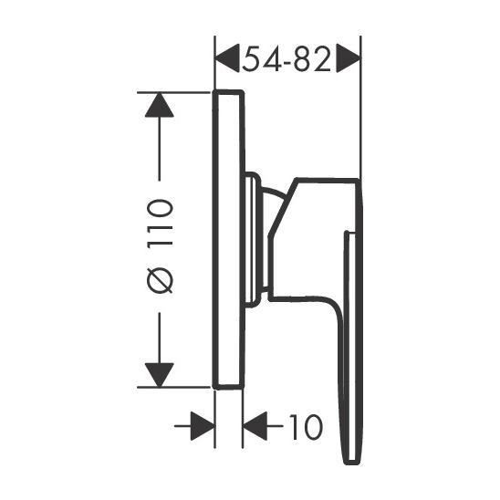 Készlet négyutas váltószelephez, falsík alatti szereléshez Hansgrohe Quattro 15930180, zuhanycsaptelep Hansgrohe Vernis Blend 71663000, 15932000, 26888000, 26277000, 71420000, 27809000, 28272000, 26340000