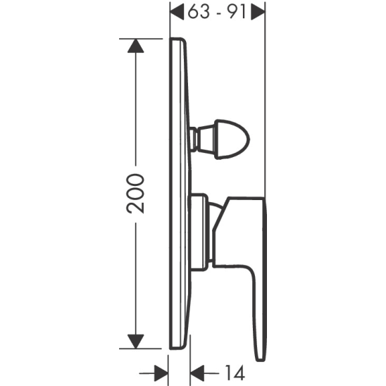 Készlet falsík alatti csaptelep elem Hansgrohe 31741180, fejzuhany Hansgrohe Vernis Blend 26277000, 27809000, 71449000, 26278000, 26453000