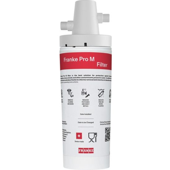 Készlet konyhai csaptelep Franke Maris Slim Clear Water J Pull-Out 120.0730.870, mosogató alatti szűrő Franke Pro M Connect 150.0752.886