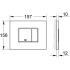 Készlet beépíthető keret Grohe Rapid SL 38539001, öblítő gomb Grohe Skate 38732P00