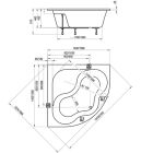 Set sarokkád Ravak Gentiana CG01000000, kád szifon Viega Simplex 495121, GPX2240020