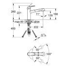 Készlet konyhai csaptelep Grohe Eurodisc Cosmopolitan 32257002, tectonite mosogató Franke Orion 114.0286.447