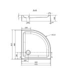 Set zuhanykabin Cersanit Arteco S157-001, félkör alakú zuhanytálca Cersanit Tako S204-003