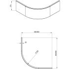 Készlet zuhanykabin Deante Funkia KYP_653K, félkör alakú zuhanytálca Deante Deep KTD_041B, KTD_041O, NHC_025C