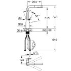 Készlet konyhai csaptelep Grohe Essence 30270000, gránit mosogató Grohe K700 31654AP0