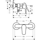 Készlet zuhanycsaptelep Hansgrohe Talis E 71760000, mosdócsaptelep Hansgrohe Talis E 71710000, 26582400