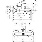 Készlet kád és zuhany csaptelep Hansgrohe Talis E 71740000, mosdócsaptelep Hansgrohe Talis E 71710000, 26425400