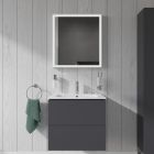 Készlet szekrény Duravit L-Cube LC624002222, mosdótál Duravit ME by Starck 2336630000