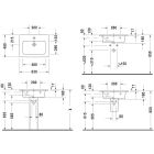 Készlet szekrény Duravit L-Cube LC624002222, mosdótál Duravit ME by Starck 2336630000