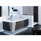 Készlet egyenes kád Oltens Langfoss 10003000, kád burkolat Schedpol Stabilsound 1.028-LED, 03002100