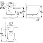 Zestaw Grohe Solido stelaż podtynkowy WC z przyciskiem Even chrom i miska WC wisząca z deską biała (39930000, 3920600H, 39331001)