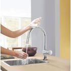 Készlet konyhai csaptelep Grohe Minta 31358002, gránit mosogató Grohe K700 31654AP0