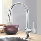 Készlet konyhai csaptelep Grohe Minta 31358002, gránit mosogató Grohe K700 31654AP0
