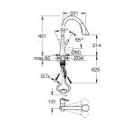 Készlet konyhai csaptelep Grohe Zedra 32294DC2, gránit mosogató Grohe K700 31655AP0