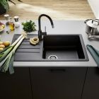 Készlet gránit mosogató Blanco Legra XL 6 S 523326, konyhai csaptelep Oltens Lista 35202100