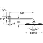 Készlet kád és zuhany csaptelep Grohe Grohtherm SmartControl 29124000, fejzuhany karral Grohe Rainshower 26564000, 26405000, 35600000