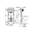 Készlet beépíthető keret Grohe Rapid SL 38827000, WC csésze Oltens Vernal 42002000, 45103000