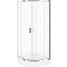 Set zuhanykabin Cersanit Arteco S157-001, félkör alakú zuhanytálca Cersanit Tako S204-003