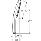 Készlet fejzuhany karral Grohe Rainshower Mono 26558DL0, kád és zuhany csaptelep Grohe Essence 24058DL1, 26574DL0, 26658DL0, 28388DA0
