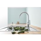 Készlet gránit mosogató Grohe K700 31654AP0, konyhai csaptelep Grohe BauEdge 31367001, 40535000