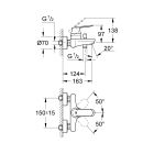 Készlet zuhany készlet Grohe Euphoria 27421002, kád és zuhany csaptelep Grohe Eurosmart Cosmopolitan 32831000