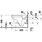 Készlet beépíthető keret Duravit DuraSystem WD1011000000, WC csésze lassú záródású ülőkével Duravit D-Neo 45770900A1, WD5001031000