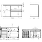 Készlet szekrény Elita Split RE011005057160, kuka Elita RE199488000010