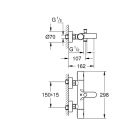 Készlet kád és zuhany csaptelep Grohe Grohtherm 800 Cosmopolitan 34766000, zuhany készlet Grohe Vitalio SmartActive 26598000