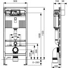 Készlet beépíthető keret Tece Profil 9300302, WC csésze lassú záródású ülőkével Omnires Ottawa OTTAWAMWBP, 9.240.400