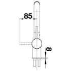 Készlet kerámia mosogató Blanco Subline 500-U 523740, konyhai csaptelep Blanco Linus-S 525807