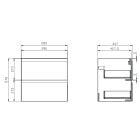 Készlet szekrény Cersanit Moduo S590-010-ECO, mosdótál Cersanit Moduo K116-011-ECO