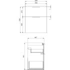 Készlet szekrény Cersanit City S584-017-DSM, pult Cersanit Moduo S590-022, S599-0162, S584-034